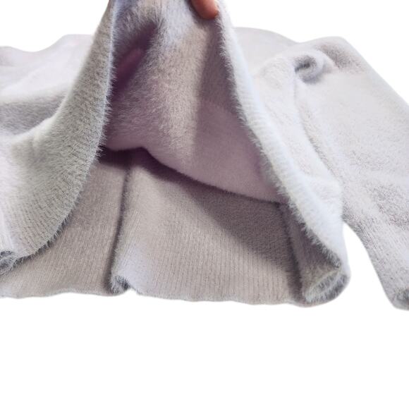 Bailey 44 Womens Mock Neck Fuzzy Sweater Size Large Lilac Lavender Soft Altered - Picture 8 of 12